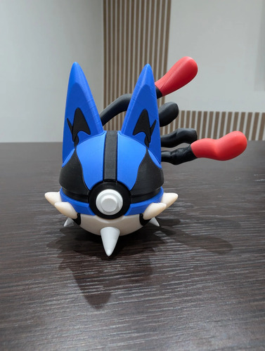 Pokebola Pokémon Mega Lucario Impresa 3d Coleccionable, vista 4
