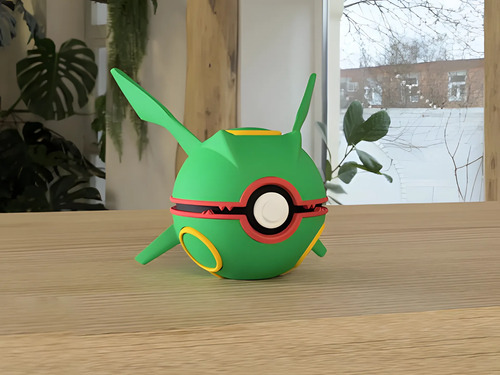 Pokebola Pokémon Rayquaza Impresa 3d Coleccionable, vista 2