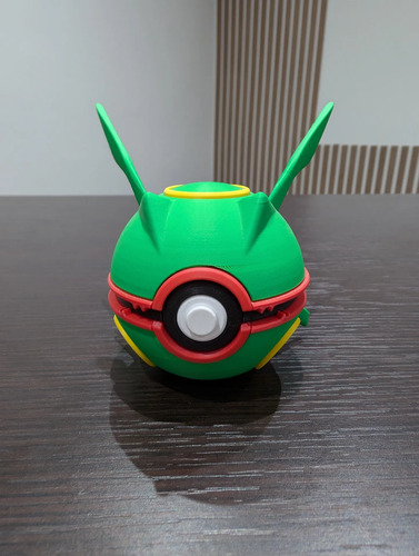 Pokebola Pokémon Rayquaza Impresa 3d Coleccionable, vista 4