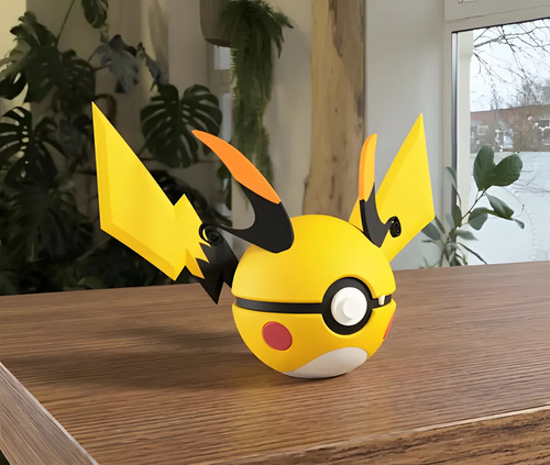 Pokebola Pokémon Mega Raichu X Impresa 3d Coleccionable, vista 2