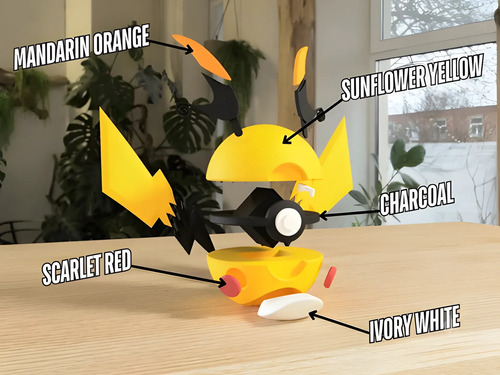 Pokebola Pokémon Mega Raichu X Impresa 3d Coleccionable, vista 3