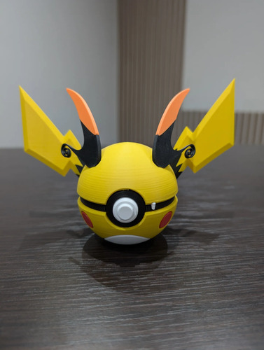 Pokebola Pokémon Mega Raichu X Impresa 3d Coleccionable, vista 4