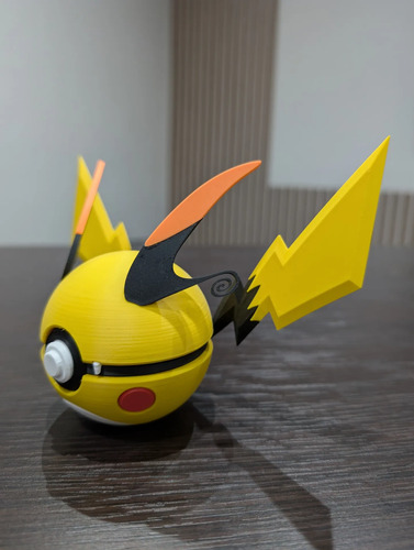 Pokebola Pokémon Mega Raichu X Impresa 3d Coleccionable, vista 5