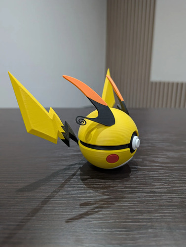 Pokebola Pokémon Mega Raichu X Impresa 3d Coleccionable, vista 6