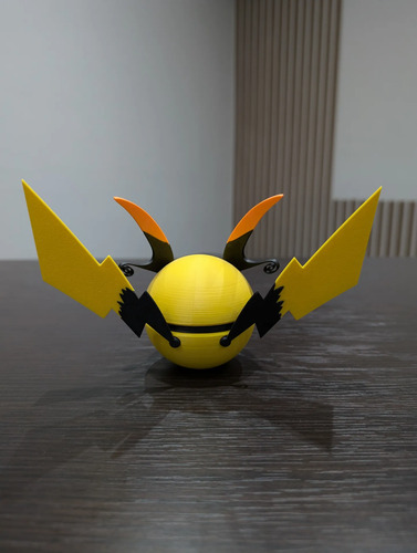 Pokebola Pokémon Mega Raichu X Impresa 3d Coleccionable, vista 7