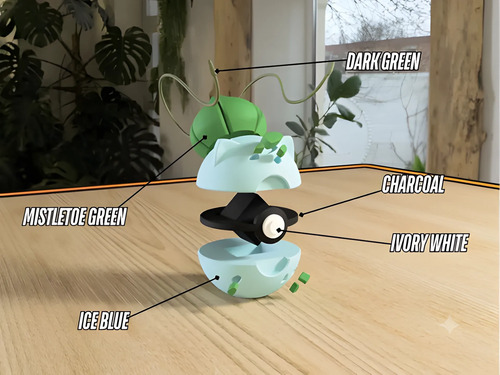Pokebola Pokémon Bulbasaur Impresa 3d Coleccionable, vista 3