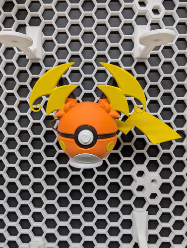 Pokebola Pokémon Mega Raichu Y Impresa 3d Coleccionable, vista 8
