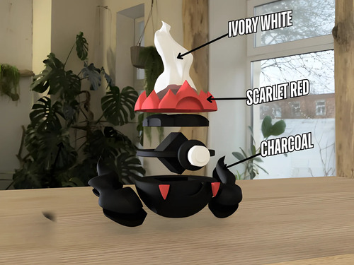 Pokebola Pokémon Darkrai Impresa 3d Coleccionable, vista 3