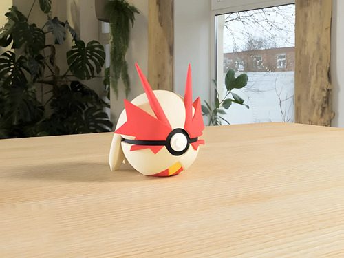 Pokebola Pokémon Blaziken Impresa 3d Coleccionable, vista 2