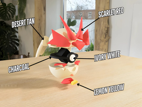 Pokebola Pokémon Blaziken Impresa 3d Coleccionable, vista 3