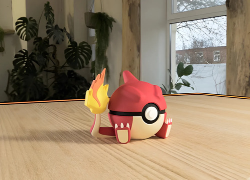 Pokebola Pokémon Charmeleon Impresa 3d Coleccionable, vista 2
