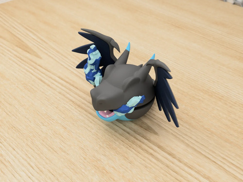 Pokebola Pokémon Mega Charizard X Impresa 3d Figura, vista 4
