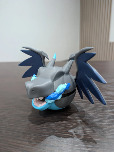 Pokebola Pokémon Mega Charizard X Impresa 3d Figura, vista 7