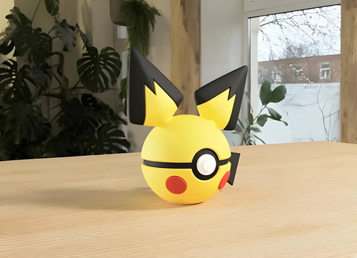 Pokebola Pokémon Pichu Impresa 3d Coleccionable, vista 2