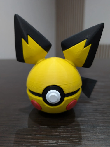 Pokebola Pokémon Pichu Impresa 3d Coleccionable, vista 4