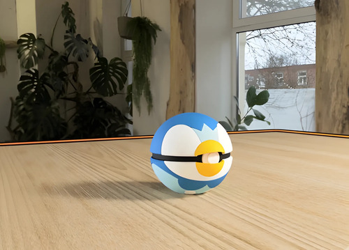 Pokebola Pokémon Piplup Impresa 3d Coleccionable, vista 2