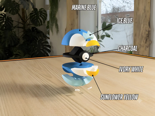 Pokebola Pokémon Piplup Impresa 3d Coleccionable, vista 3