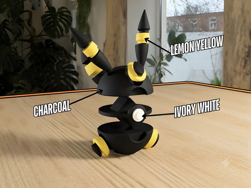 Pokebola Pokémon Umbreon Impresa 3d Coleccionable, vista 3