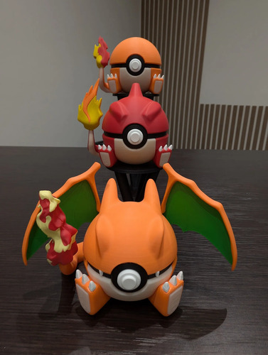 Pokebola Pokémon Charmander Charmeleon Charizard Figura, vista 2