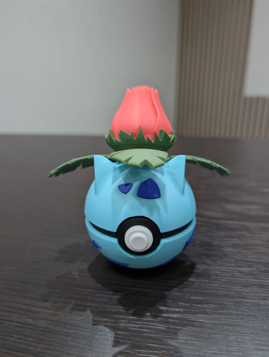 Pokebola Pokémon Bulbasaur Ivysaur Venusaur Figura 3d, vista 4