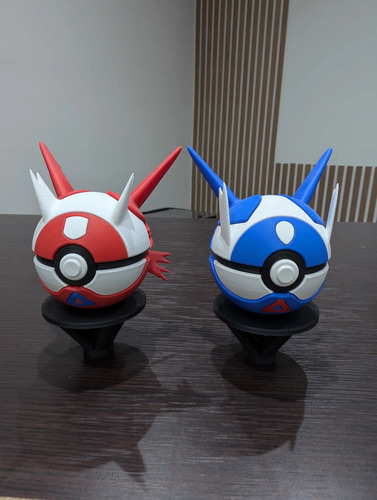 Pokebola Pokémon Latios Latias Figura 3d Colección