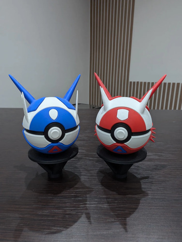 Pokebola Pokémon Latios Latias Figura 3d Colección, vista 2