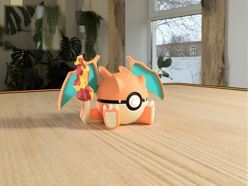 Pokebola Pokémon Charizard Impresa 3d Coleccionable, vista 2