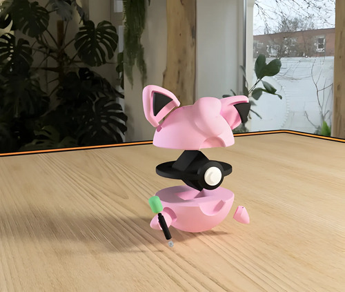 Pokebola Pokémon Jigglypuff Impresa 3d Coleccionable, vista 3