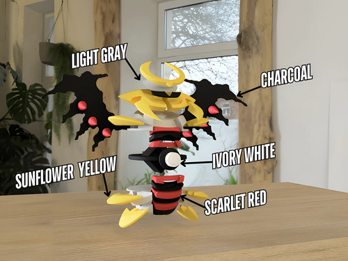 Pokebola Pokémon Giratina Impresa 3d Coleccionable, vista 3