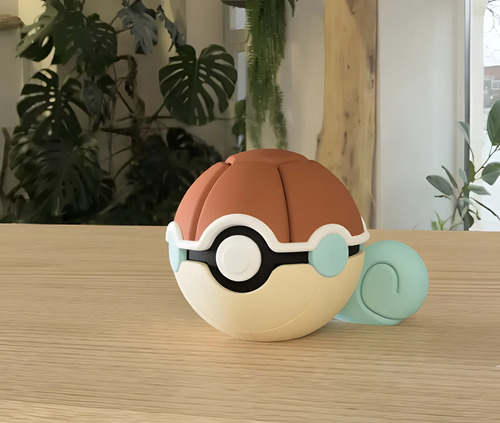 Pokebola Pokémon Squirtle Impresa 3d Coleccionable, vista 2