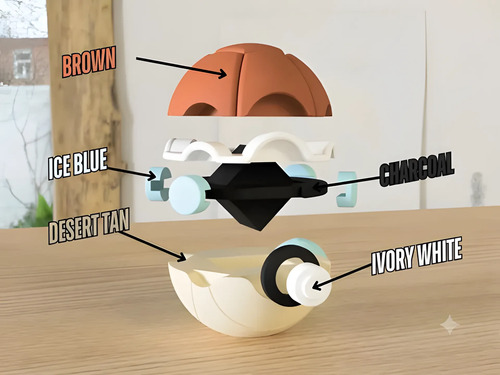 Pokebola Pokémon Squirtle Impresa 3d Coleccionable, vista 3