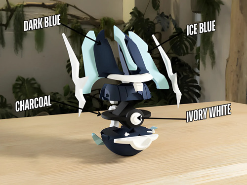 Pokebola Pokémon Dialga Impresa 3d Coleccionable, vista 3