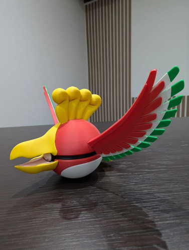 Pokebola Pokémon Ho-oh Impresa 3d Coleccionable, vista 5