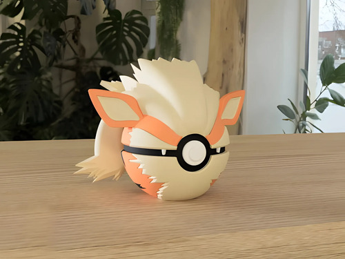 Pokebola Pokémon Arcanine Impresa 3d Coleccionable, vista 2