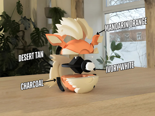 Pokebola Pokémon Arcanine Impresa 3d Coleccionable, vista 3