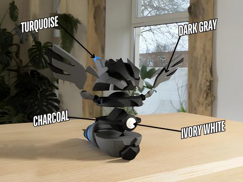 Pokebola Pokémon Zekrom Impresa 3d Coleccionable, vista 3