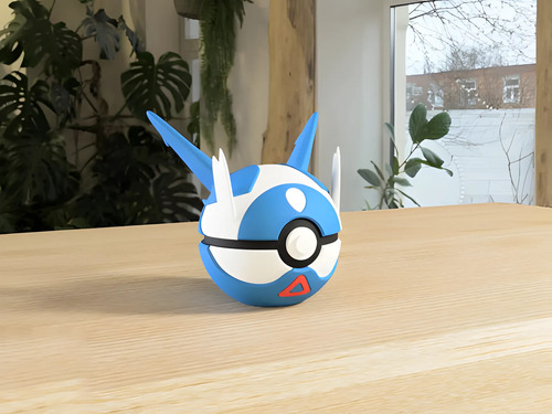 Pokebola Pokémon Latios Impresa 3d Coleccionable, vista 2