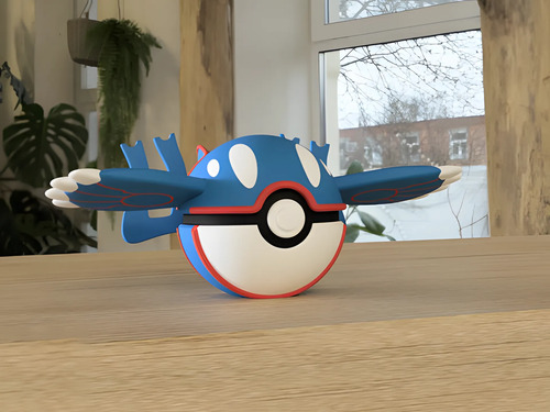 Pokebola Pokémon Kyogre Impresa 3d Coleccionable, vista 2
