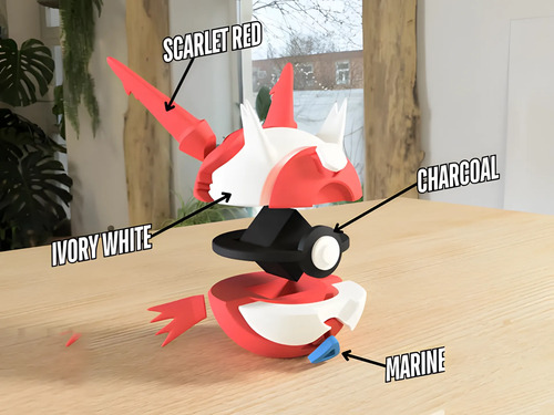 Pokebola Pokémon Latias Impresa 3d Coleccionable, vista 2