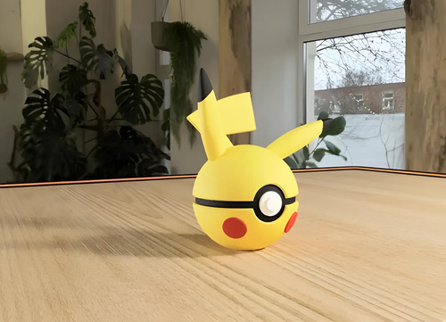 Pokebola Pokémon Pikachu Impresa 3d Coleccionable, vista 2