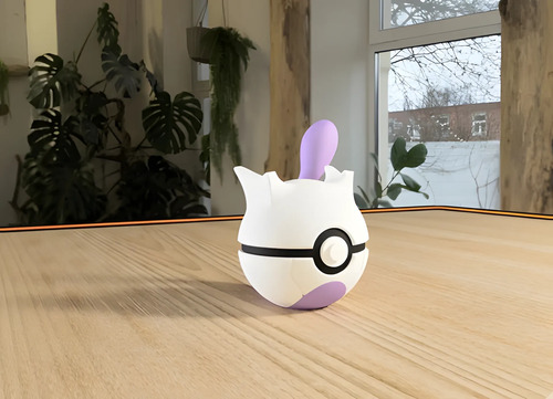 Pokebola Pokémon Mewtwo Impresa 3d Coleccionable, vista 2