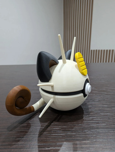 Pokebola Pokémon Meowth Impresa 3d Coleccionable, vista 4