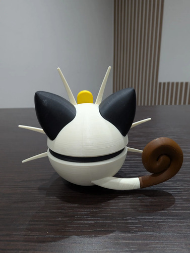 Pokebola Pokémon Meowth Impresa 3d Coleccionable, vista 6