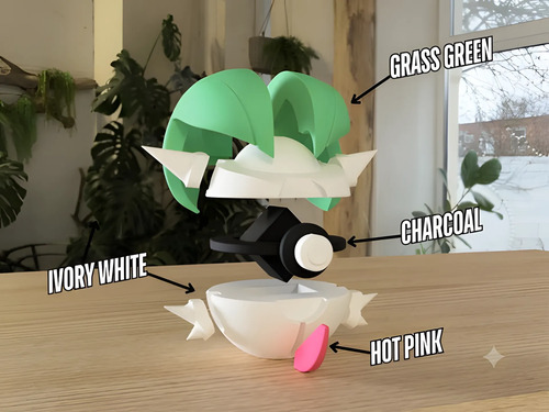Pokebola Pokémon Gardevoir Impresa 3d Coleccionable, vista 3