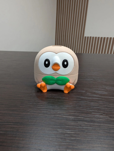Estuche Forro Funda Case AirPods Pro 2 Pokémon Rowlet 3d, vista 2