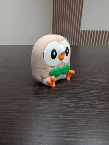 Estuche Forro Funda Case AirPods Pro 2 Pokémon Rowlet 3d, vista 3