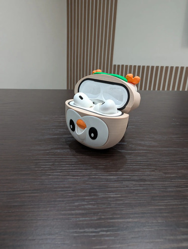 Estuche Forro Funda Case AirPods Pro 2 Pokémon Rowlet 3d, vista 7