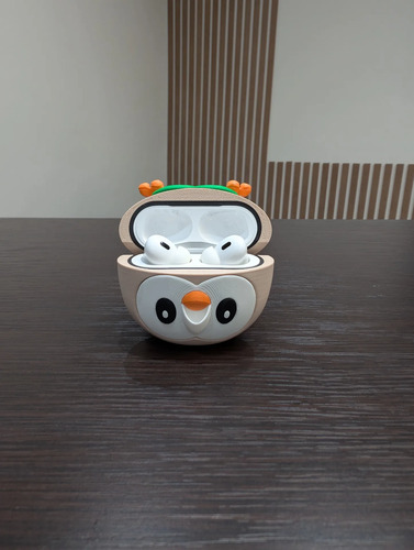 Estuche Forro Funda Case AirPods Pro 2 Pokémon Rowlet 3d, vista 8
