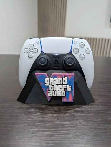 Soporte Stand Mando Control Gta Vi Playstation 5 Ps5 Rosa Chicle Rosa, vista 3