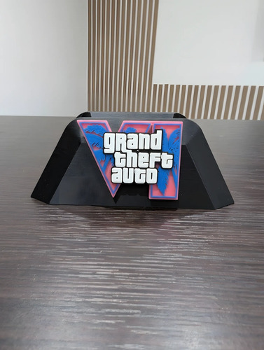 Soporte Stand Mando Control Gta Vi Playstation 5 Ps5 Rosa Chicle Rosa, vista 4